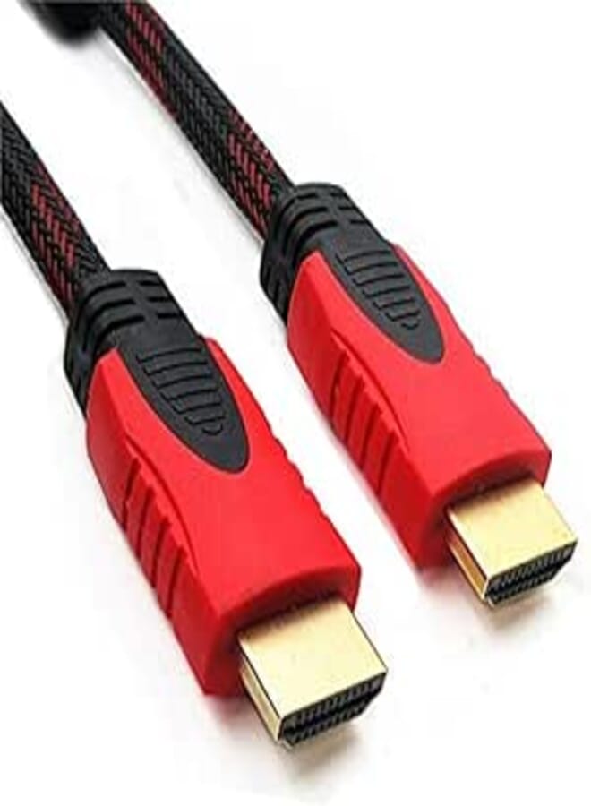 Keendex KX 2875 Male to Male 4K HDMI Cable Gold Plated, 10 Meters -Black & Red